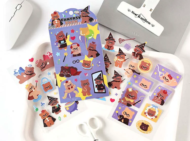 2ABC | Set de Pegatinas Fantasy Park Bear Paradise (4pc) - Image 2