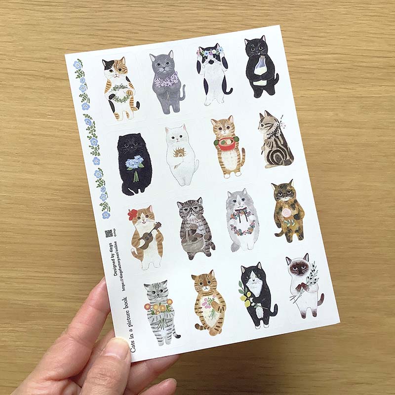 4Legs | Pegatinas Cat In Picture Book