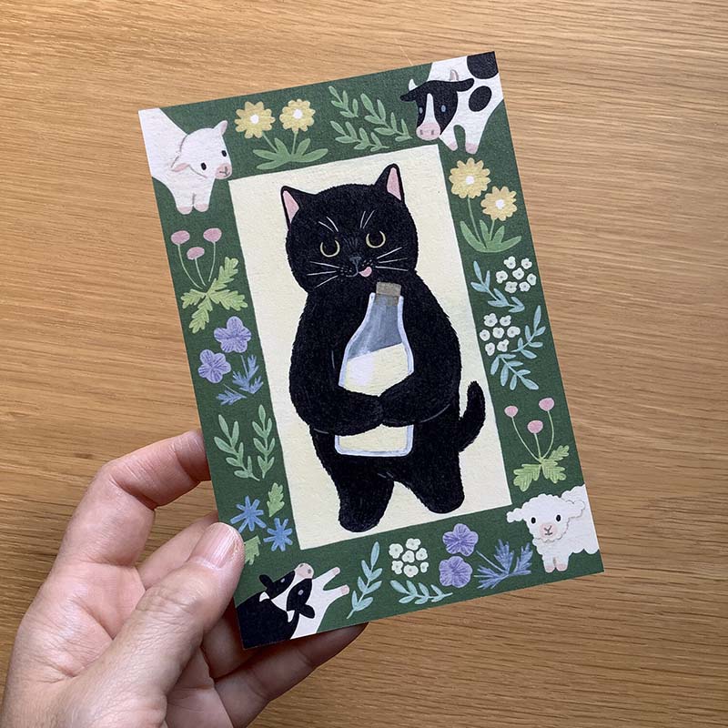 4Legs | Postal Cat in a Picture Book New4 Black Cat