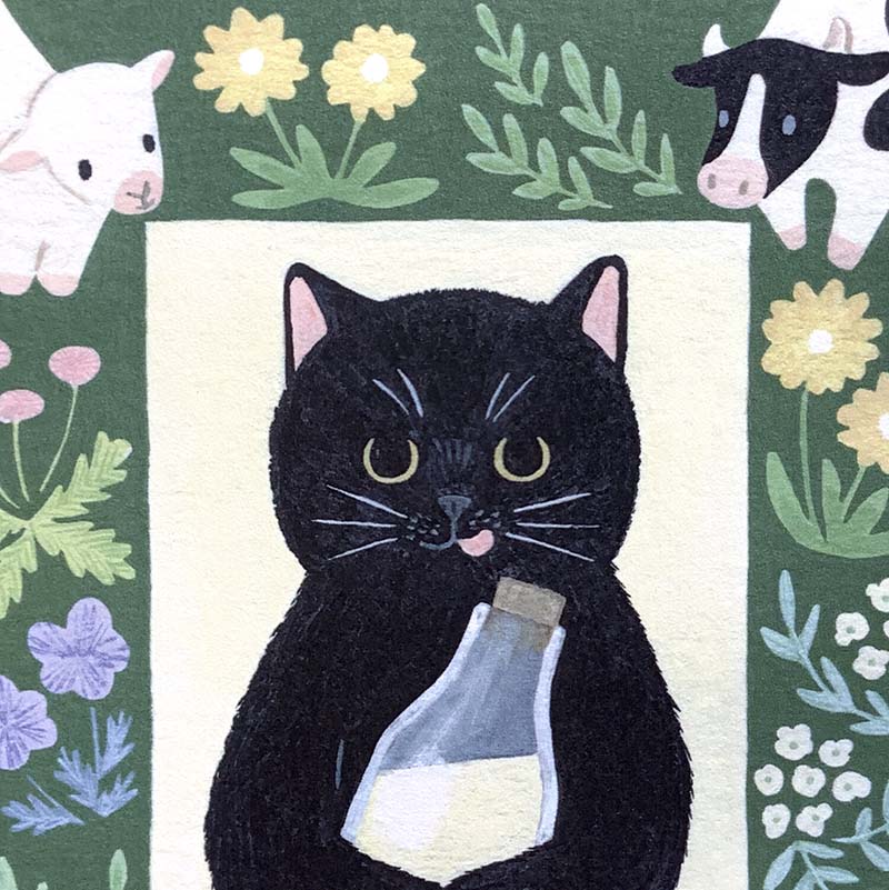 4Legs | Postal Cat in a Picture Book New4 Black Cat - Image 3