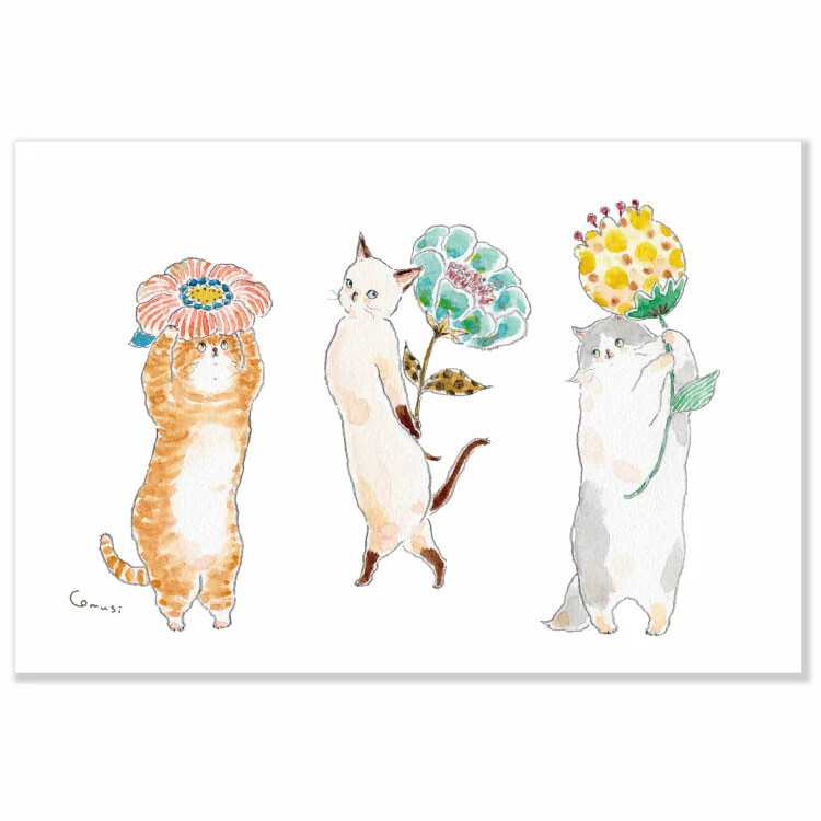 Active | Postal Tocorocomugi Flower Picking Kitten