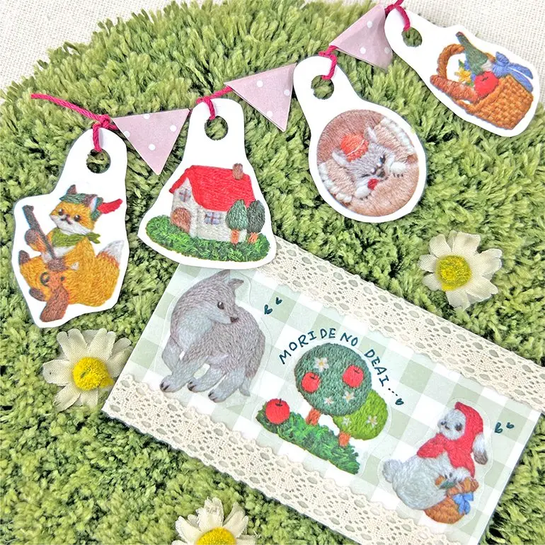 Bande | Pegatinas en Rollo Embroidery Red Hood Forest - Image 4