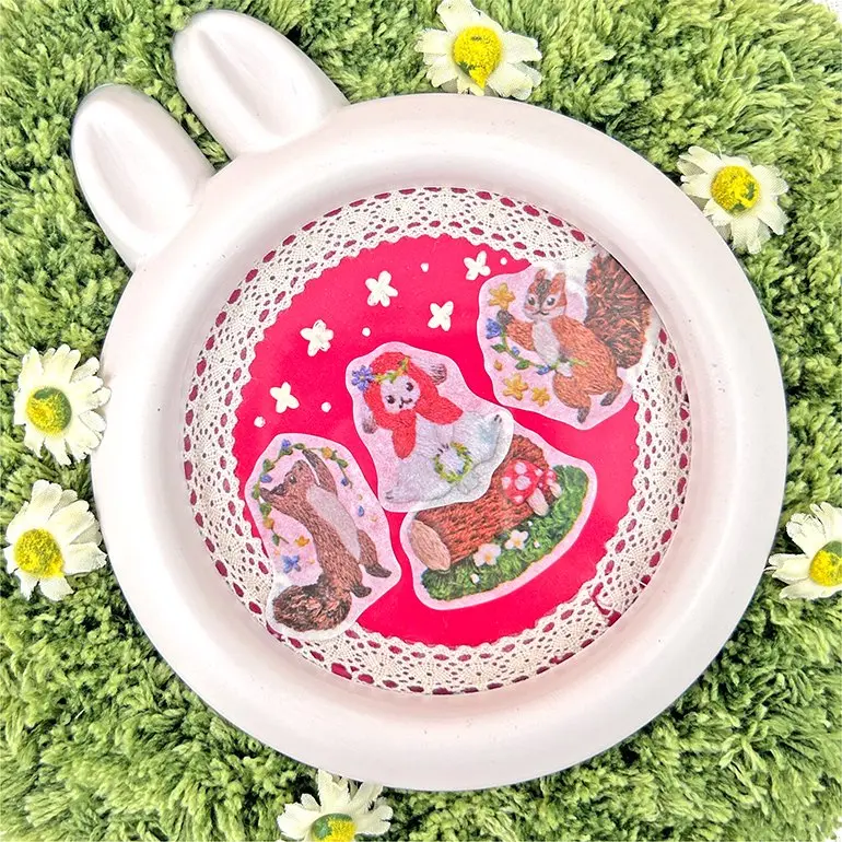 Bande | Pegatinas en Rollo Embroidery Red Hood Forest - Image 5