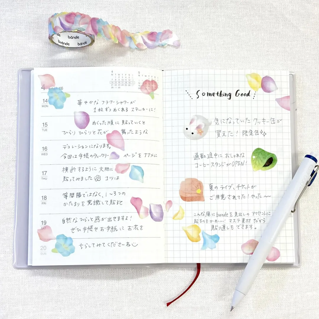 Bande | Pegatinas en Rollo Flower Shower Pink - Image 4