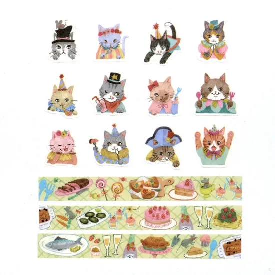 Bande | Pegatinas en Rollo y Washi Tape Cat Party - Image 2