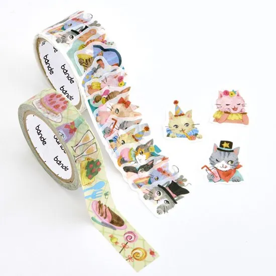 Bande | Pegatinas en Rollo y Washi Tape Cat Party - Image 3