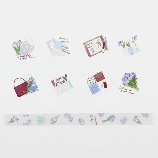 Bande | Pegatinas en Rollo y Washi Tape Flowers In My Bag Lovely Letters - Image 3
