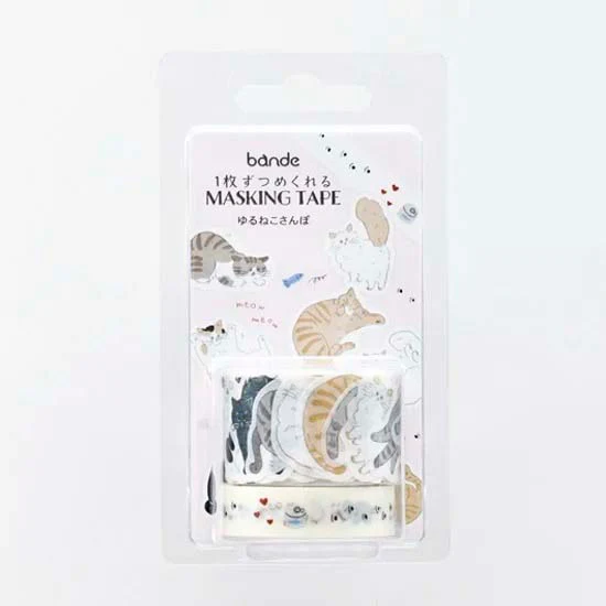 Bande | Pegatinas en Rollo y Washi Tape Lazy Neko