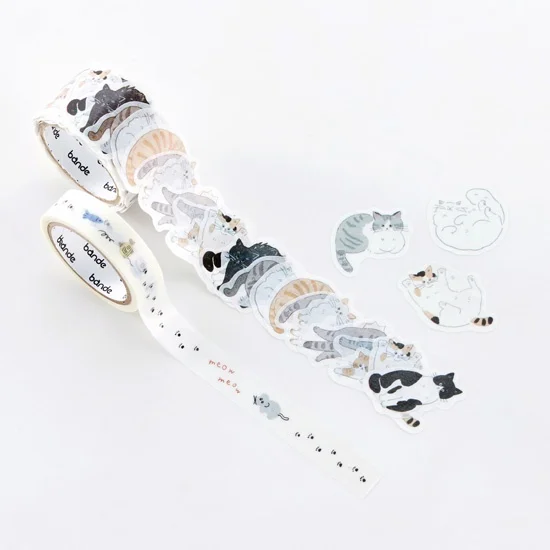 Bande | Pegatinas en Rollo y Washi Tape Lazy Neko - Image 3