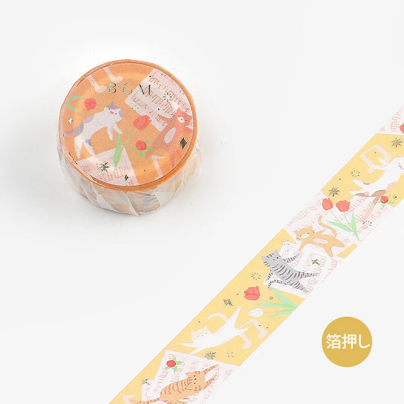 BGM | Foil Cat Songs Washi Tape