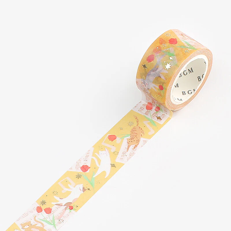 BGM | Foil Cat Songs Washi Tape - Image 2
