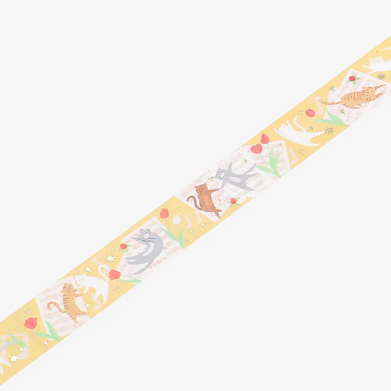 BGM | Foil Cat Songs Washi Tape - Image 3