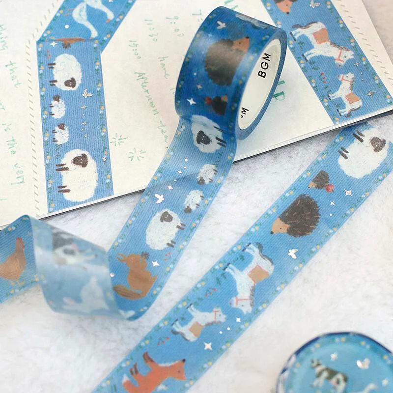 BGM | Foil Embroidery Ribbon Ranch Story Washi Tape - Image 3