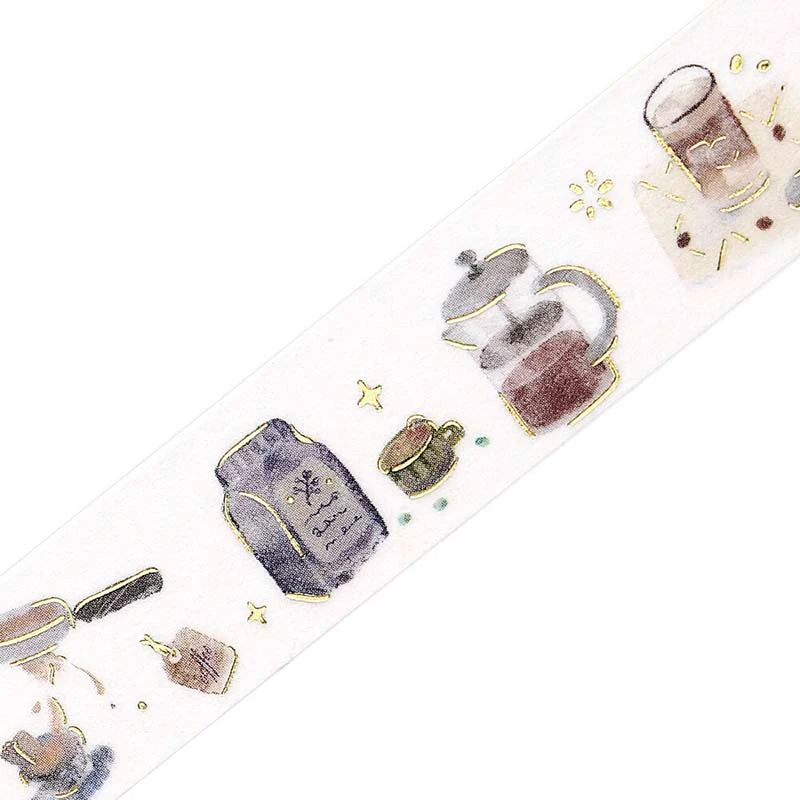BGM | Foil Enjoy Cafe Washi Tape - Image 2
