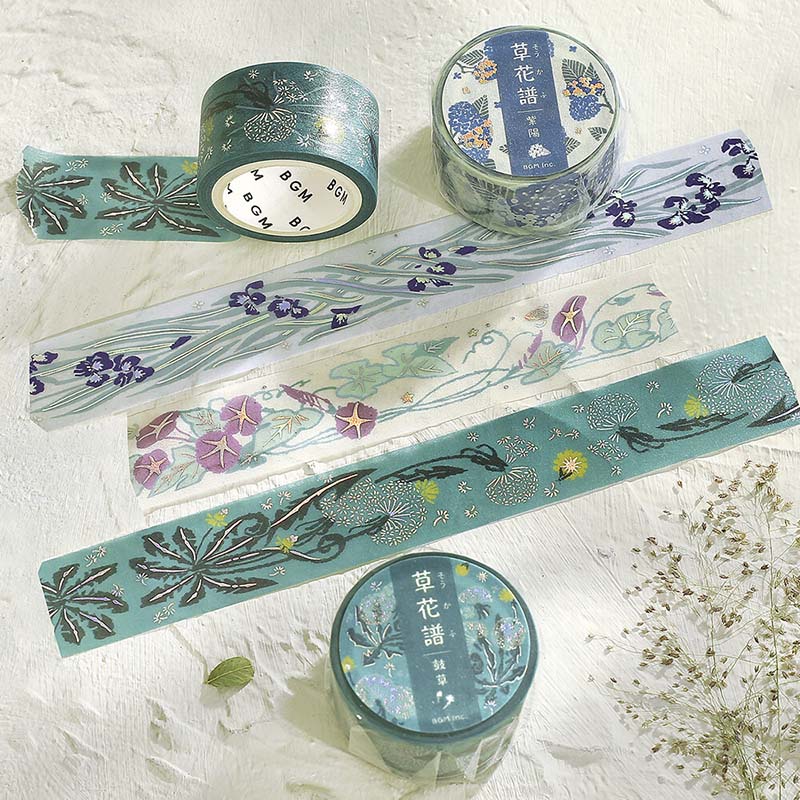 BGM | Foil Flower Grass Album Dandelion Washi Tape - Image 3