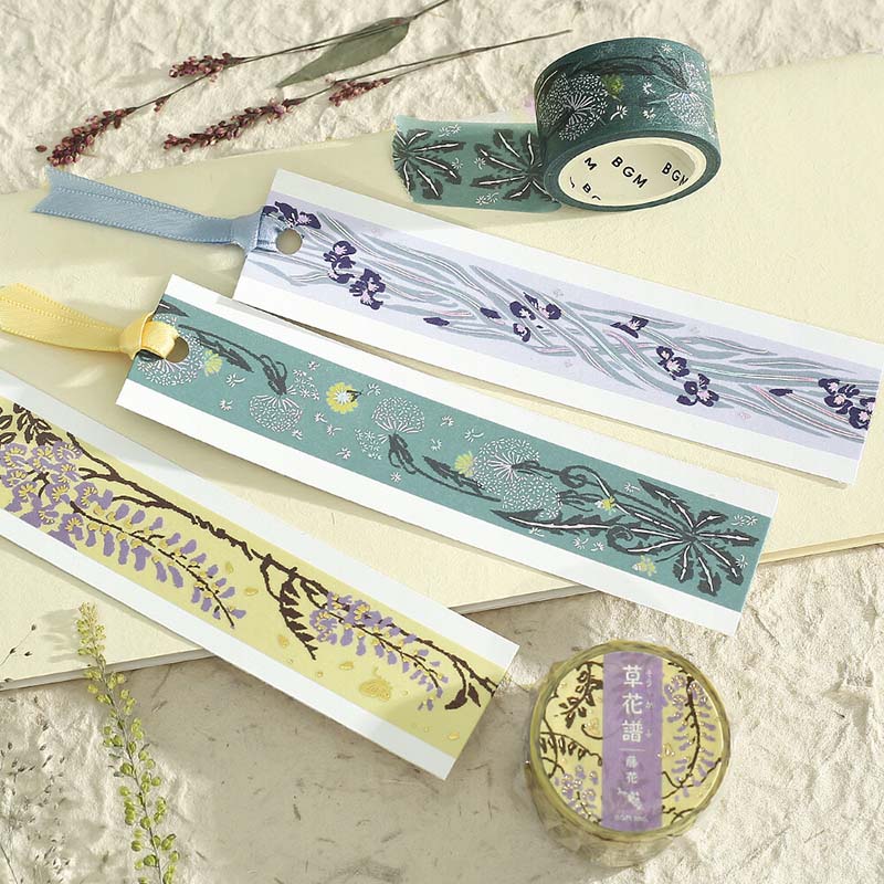BGM | Foil Flower Grass Album Dandelion Washi Tape - Image 4