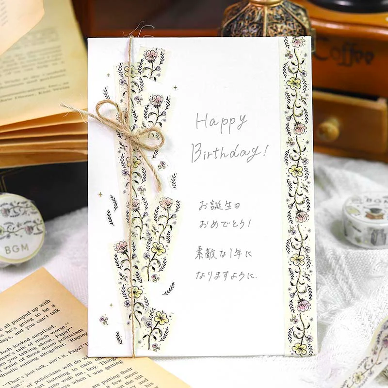 BGM | Foil Flower Sketch Washi Tape - Image 3