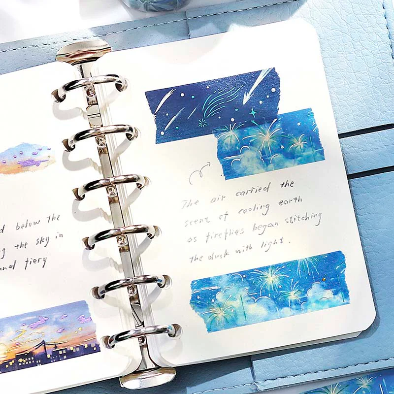 BGM | Foil Sky Illustrated Book Dew Light Washi Tape - Image 3