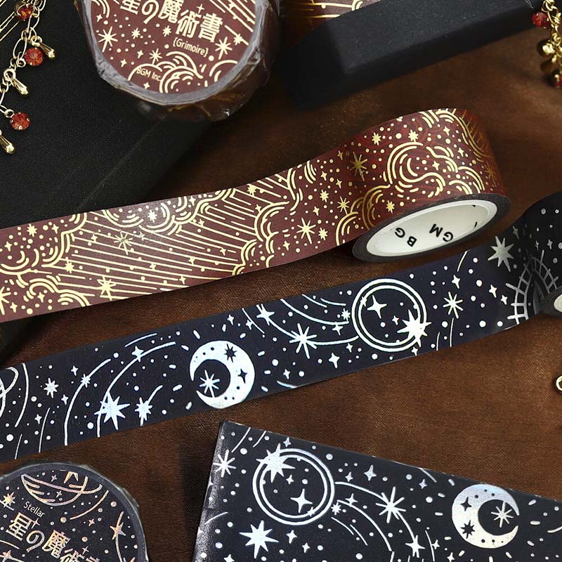 BGM | Foil Stellar Grimoire Washi Tape Darkness - Image 4