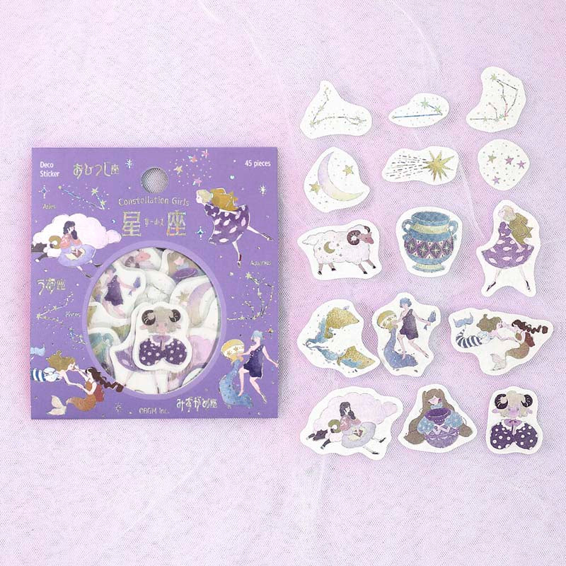 BGM | Pegatinas Constellation Girls Aquarius Pisces Aries - Image 2