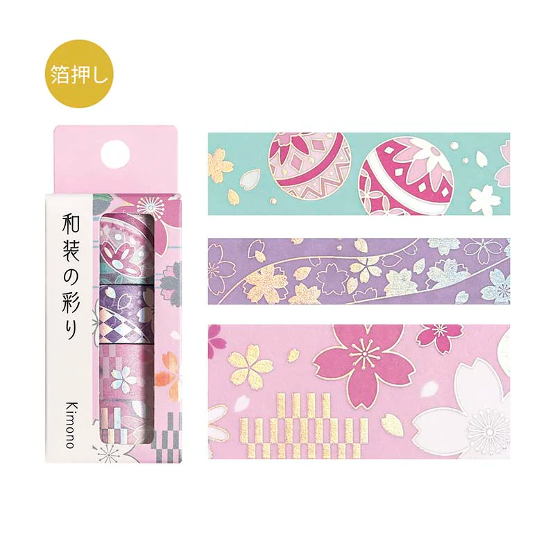 BGM | Set de Washi Tapes Kimono Colors Cherry Blossoms