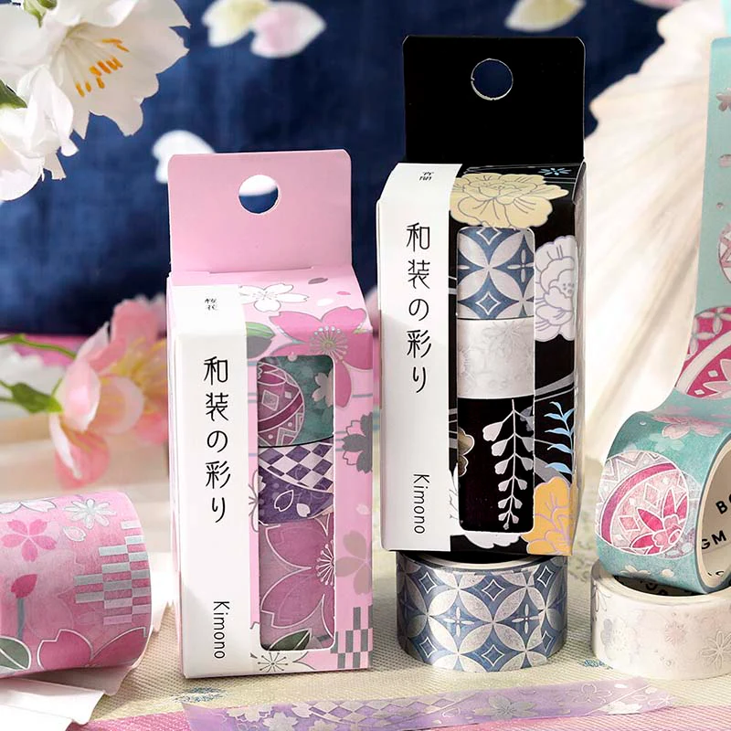 BGM | Set de Washi Tapes Kimono Colors Cherry Blossoms - Image 6