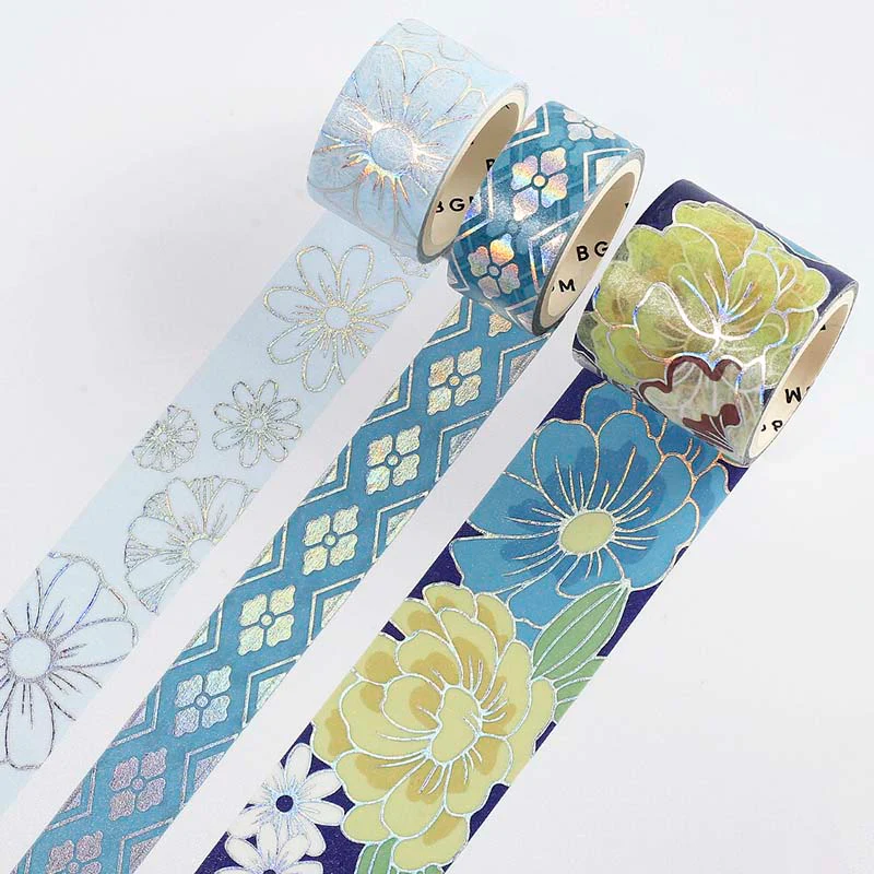 BGM | Set de Washi Tapes Kimono Colors Cobalt Blue - Image 2
