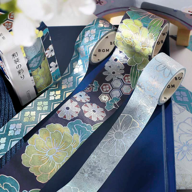 BGM | Set de Washi Tapes Kimono Colors Cobalt Blue - Image 5