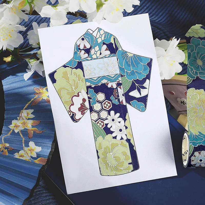 BGM | Set de Washi Tapes Kimono Colors Cobalt Blue - Image 6