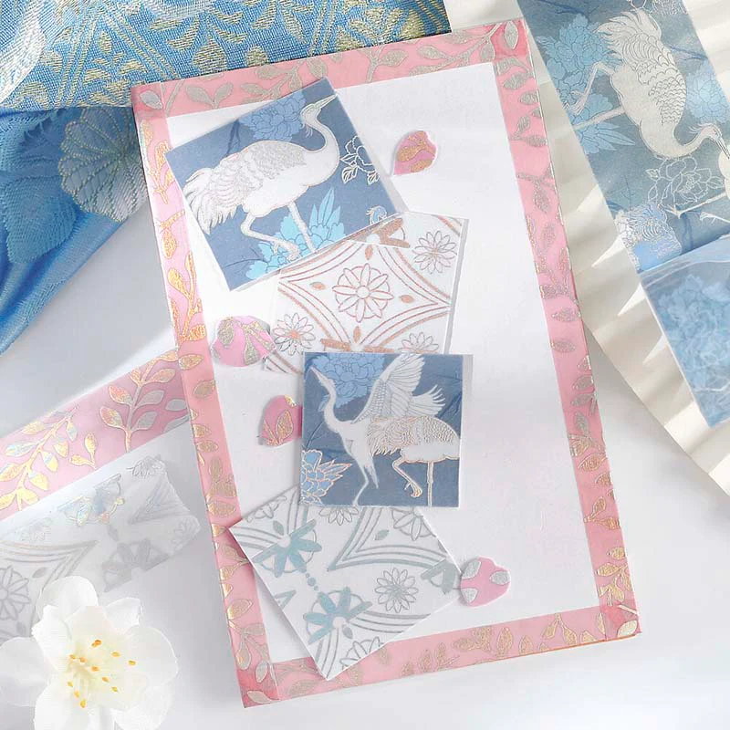 BGM | Set de Washi Tapes Kimono Colors Pale Blue - Image 3