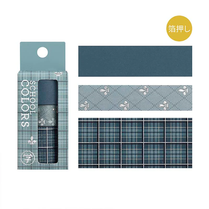 BGM | Set de Washi Tapes School Colors Smoke Blue