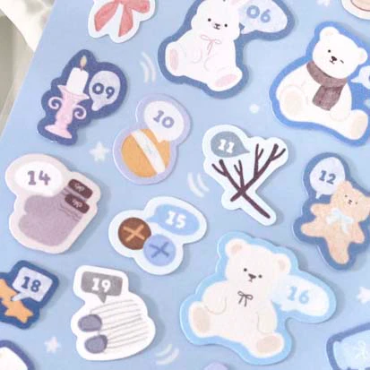 Card Lover | Pegatinas Bears Polka Blue - Image 4