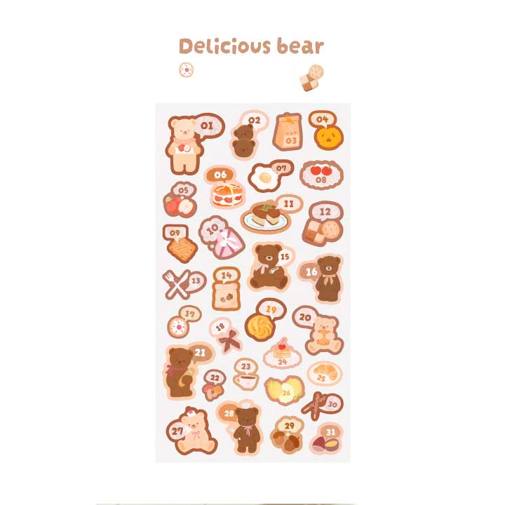 Card Lover | Pegatinas Bears Polka Brown - Image 3