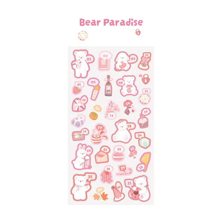 Card Lover | Pegatinas Bears Polka Pink - Image 2