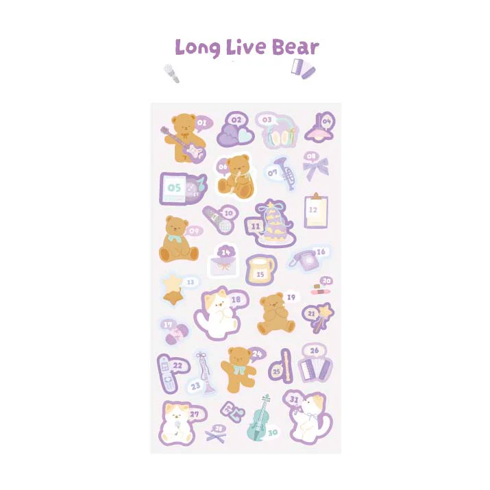 Card Lover | Pegatinas Bears Polka Purple - Image 3