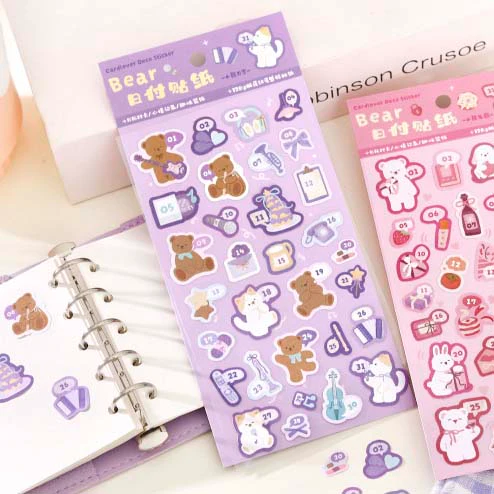 Card Lover | Pegatinas Bears Polka Purple - Image 4
