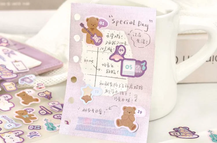 Card Lover | Pegatinas Bears Polka Purple - Image 5