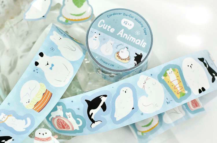 Card Lover | Pegatinas en Rollo Polar Letter Cute Animals - Image 3