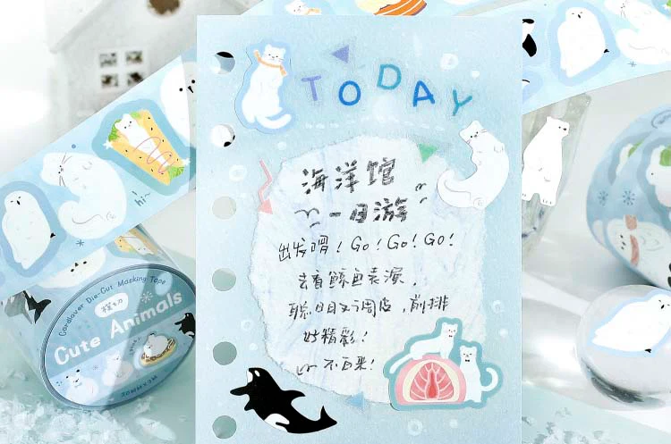 Card Lover | Pegatinas en Rollo Polar Letter Cute Animals - Image 4