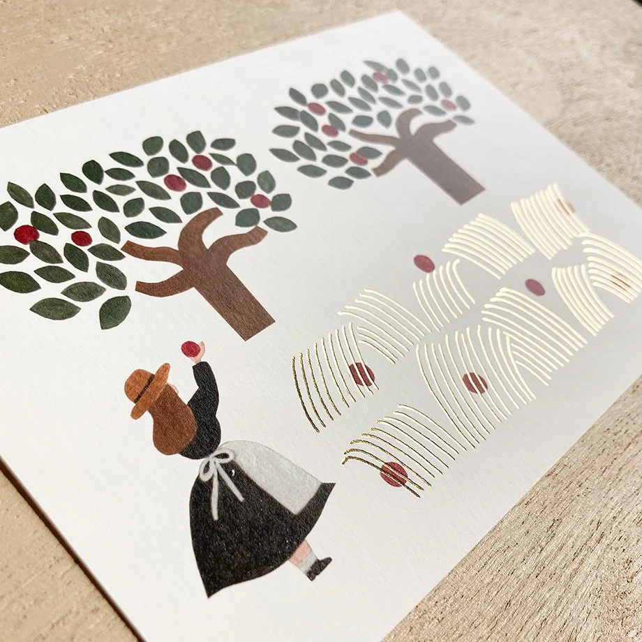 Cozyca | Postal Necktie Apple Field - Image 2