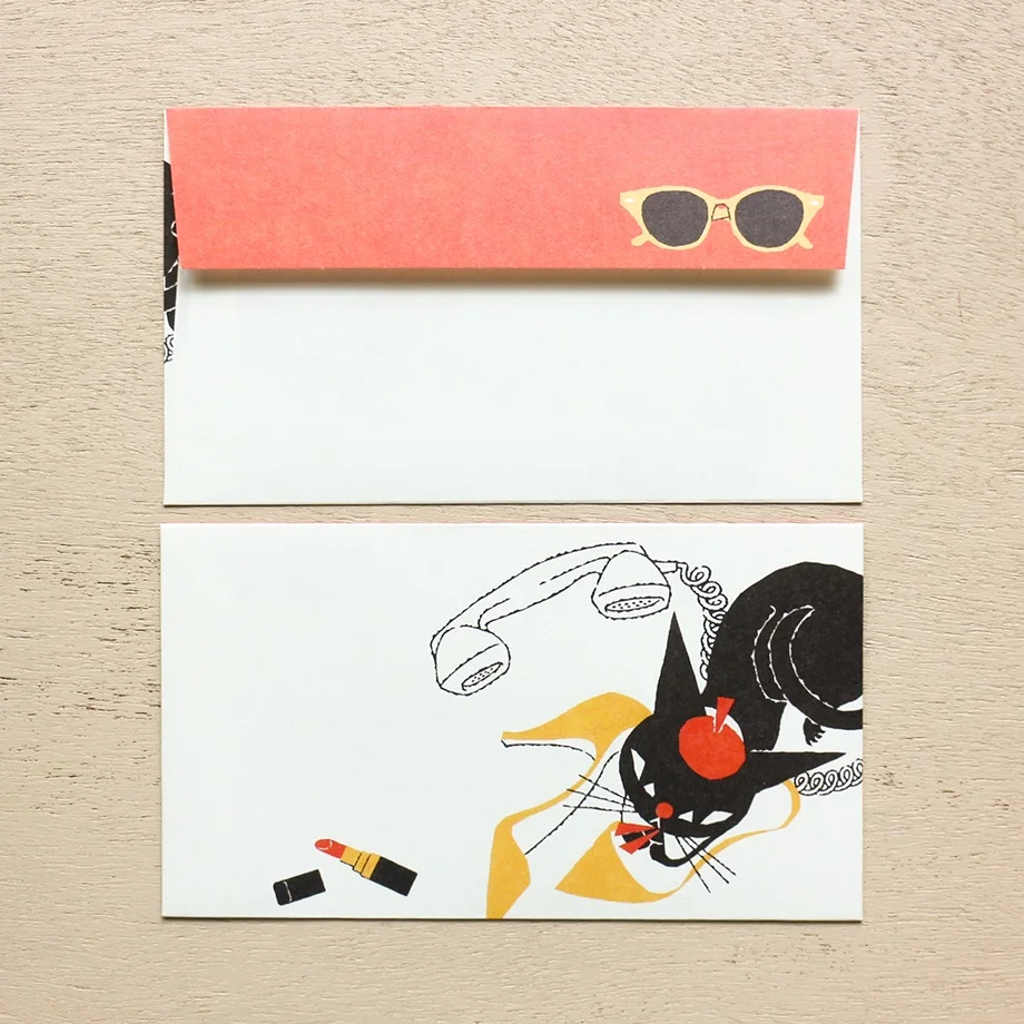 Cozyca | Set de Carta Kuroneko Design Black Cat Robin B - Image 3