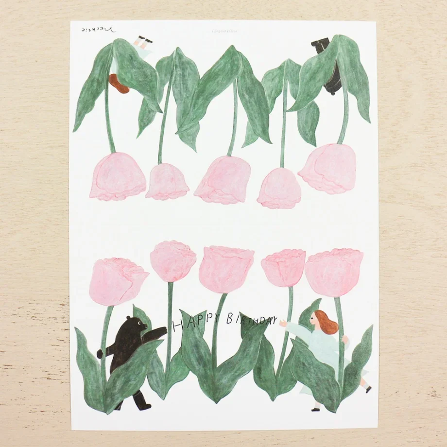 Cozyca | Tarjeta de Felicitación Necktie Tulip - Image 2