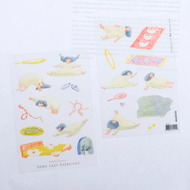 Dodolulu | Pegatinas Transferibles Some Lazy Exercises