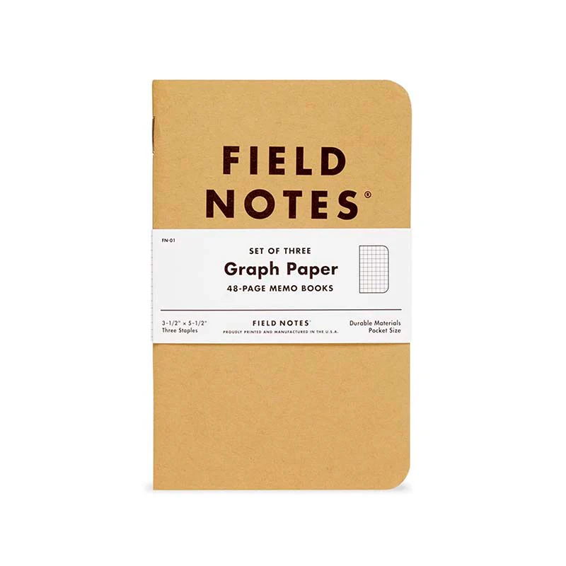 Field Notes | Set de 3 Cuadernos Original Kraft (Cuadros)