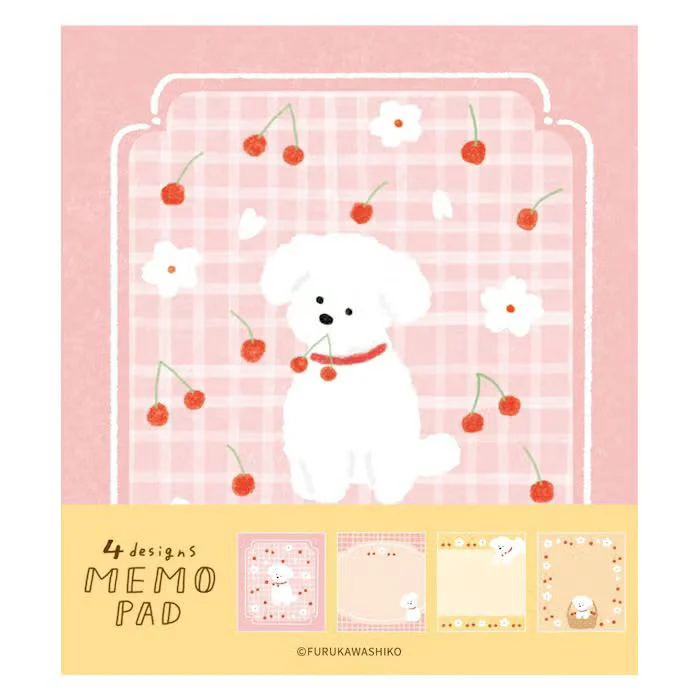 Furukawashiko | Bloc de Notas Sakura and White Dog