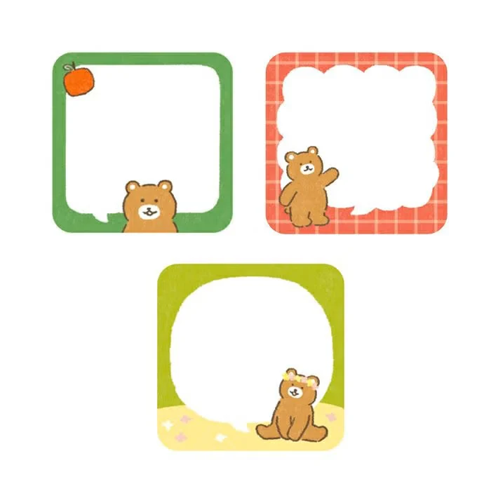 Furukawashiko | Mini Notas Adhesivas Message Note Bubble Speech Bear - Image 2