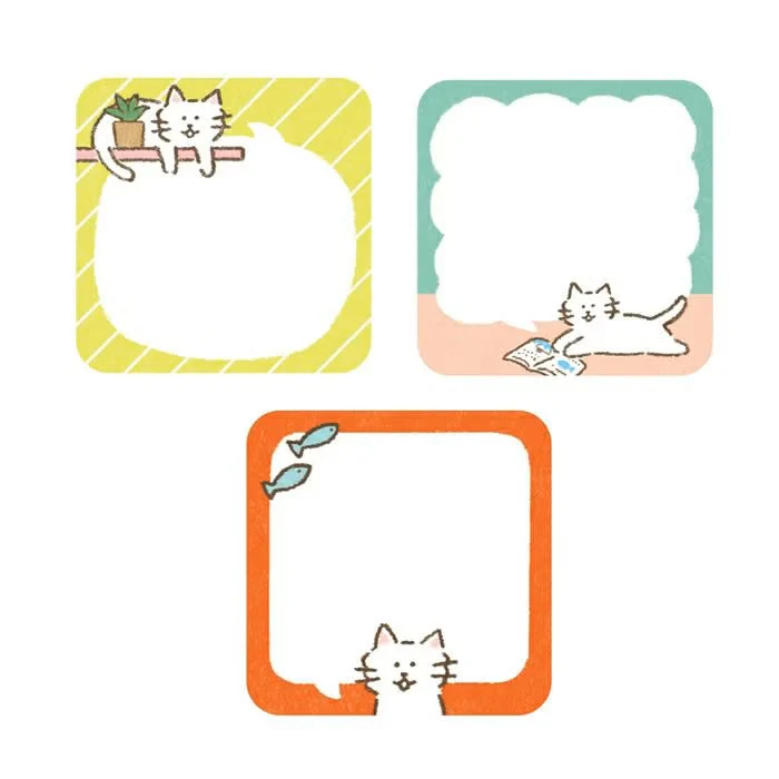 Furukawashiko | Mini Notas Adhesivas Message Note Bubble Speech Cat - Image 2