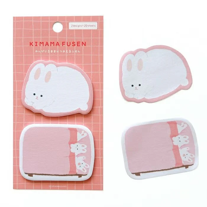 Furukawashiko | Notas Adhesivas Kimama Fusen Relaxing Rabbit - Image 2
