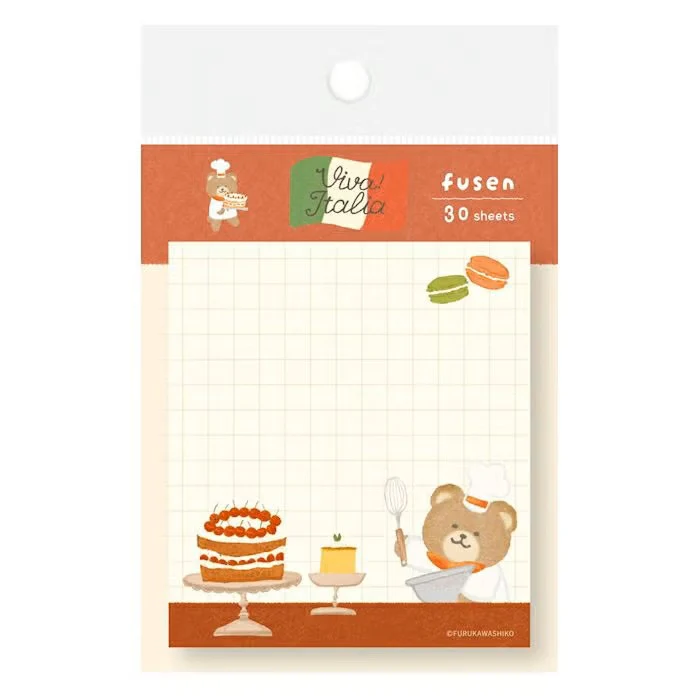 Furukawashiko | Notas Adhesivas Viva Italia Dessert Bear