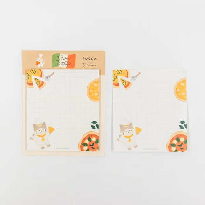 Furukawashiko | Notas Adhesivas Viva Italia Pizza Cat - Image 2